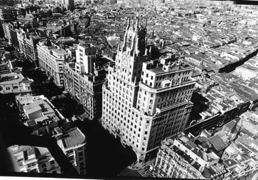 Vista aérea del edificio de Telefónica